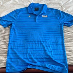 UCLA Jordan Blue Polo Shirt with Subtle Stripes